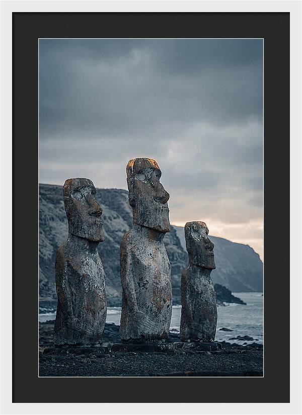Easter Island Moai Statues At Ahu Tongariki