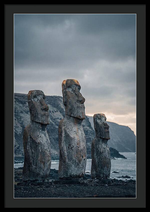 Easter Island Moai Statues At Ahu Tongariki