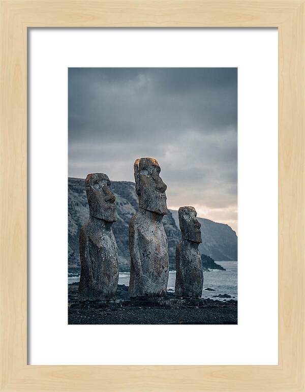 Easter Island Moai Statues At Ahu Tongariki