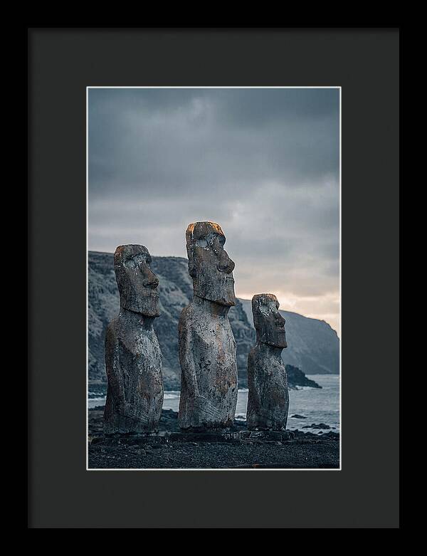 Easter Island Moai Statues At Ahu Tongariki
