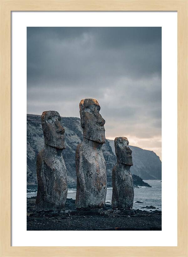 Easter Island Moai Statues At Ahu Tongariki