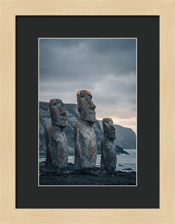Easter Island Moai Statues At Ahu Tongariki