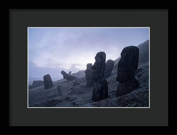 Easter Island Moai Statues At Dawn