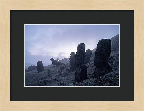Easter Island Moai Statues At Dawn