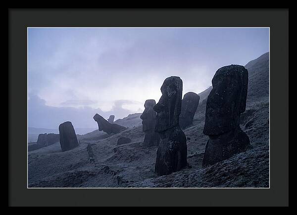 Easter Island Moai Statues At Dawn
