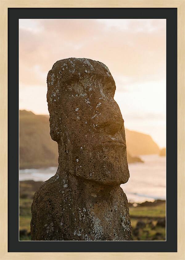 Easter Island Statue At Sunset
