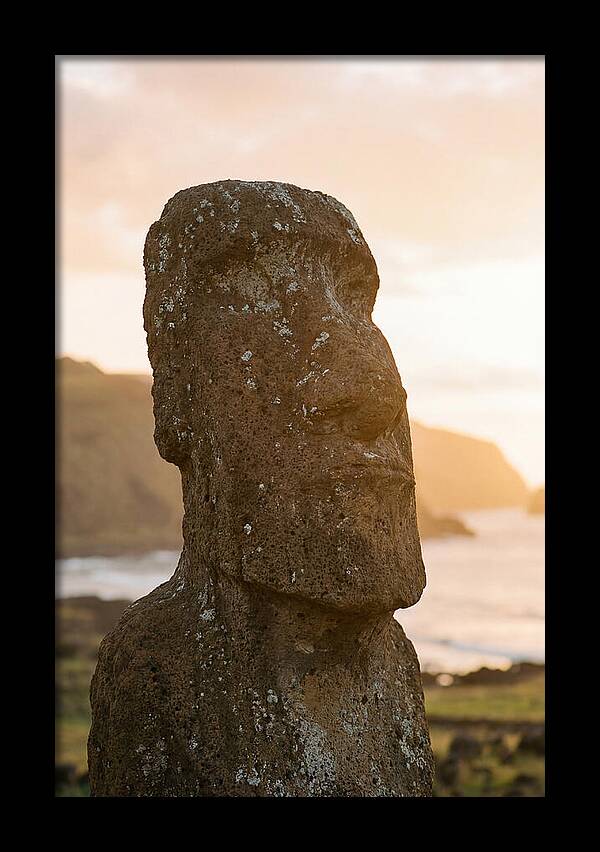 Easter Island Statue At Sunset