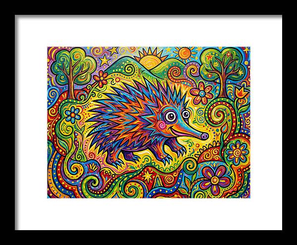 Echidna In A Colorful Landscape