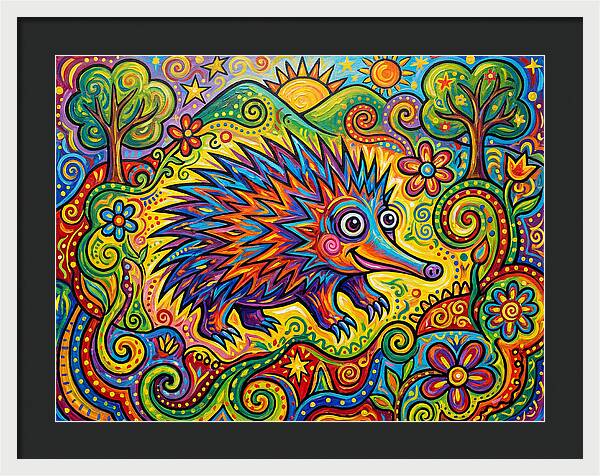 Echidna In A Colorful Landscape