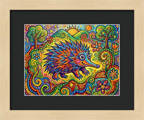 Echidna In A Colorful Landscape