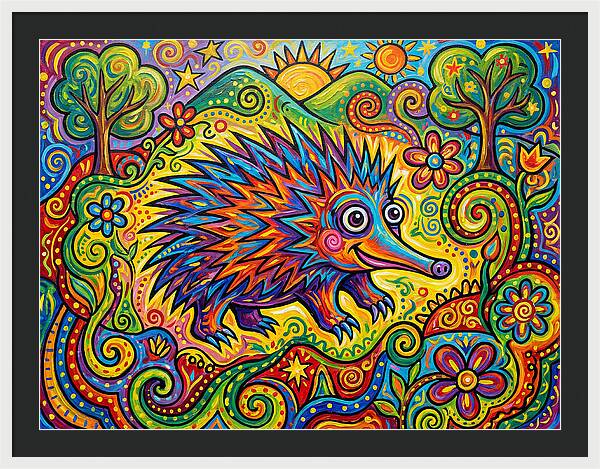 Echidna In A Colorful Landscape