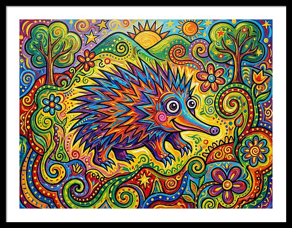 Echidna In A Colorful Landscape