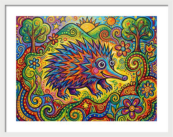 Echidna In A Colorful Landscape