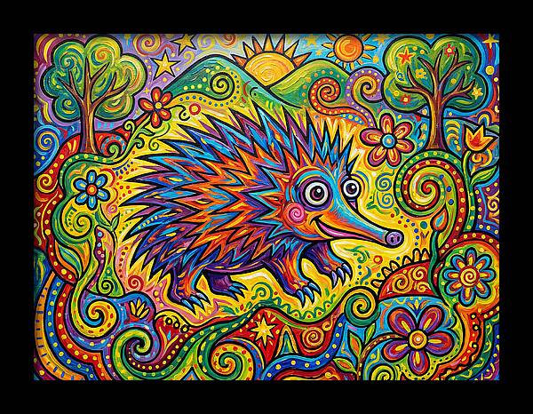 Echidna In A Colorful Landscape
