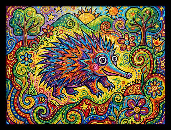 Echidna In A Colorful Landscape