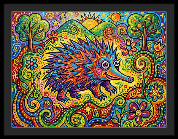 Echidna In A Colorful Landscape