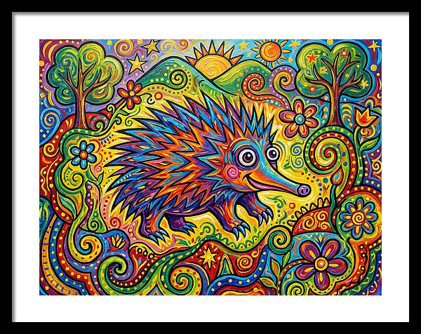 Echidna In A Colorful Landscape