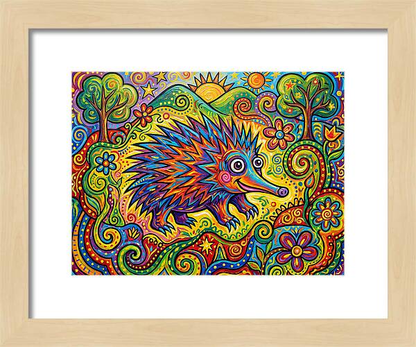 Echidna In A Colorful Landscape