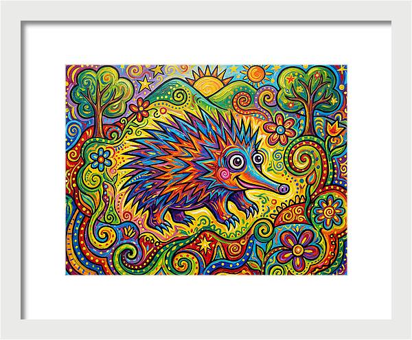 Echidna In A Colorful Landscape