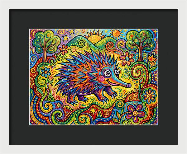 Echidna In A Colorful Landscape