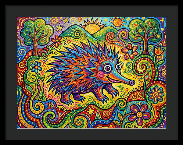 Echidna In A Colorful Landscape
