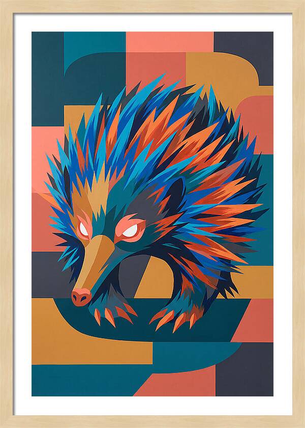 Echidna In Vibrant Colors