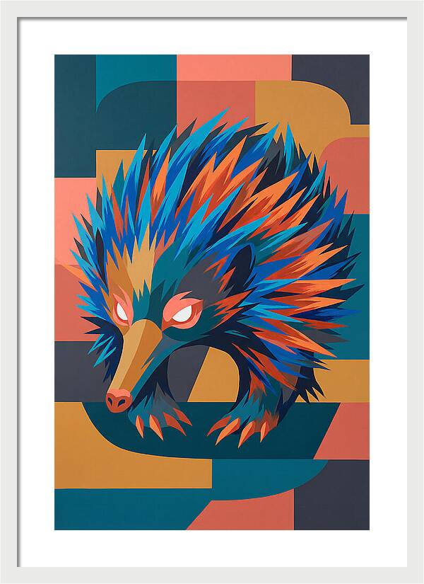 Echidna In Vibrant Colors