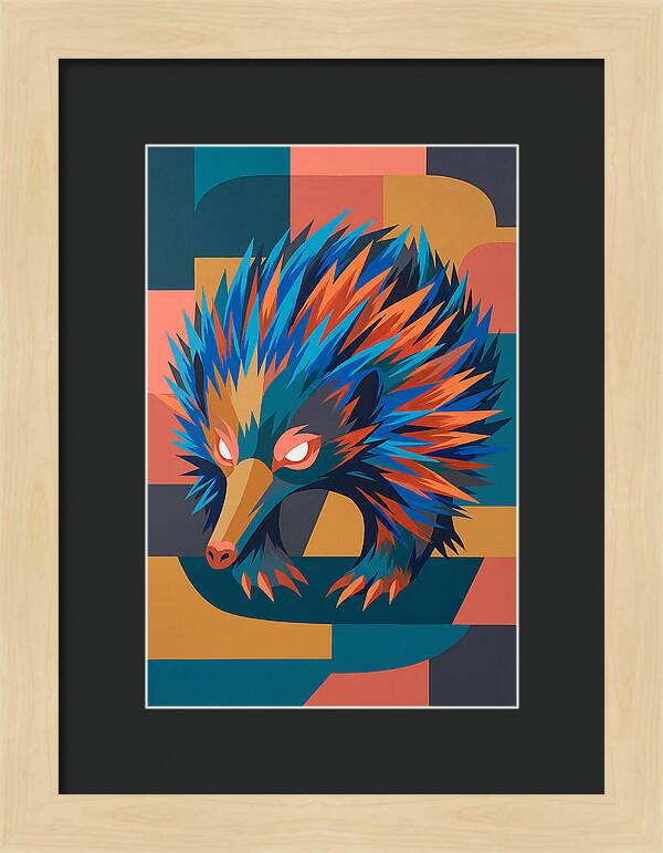 Echidna In Vibrant Colors