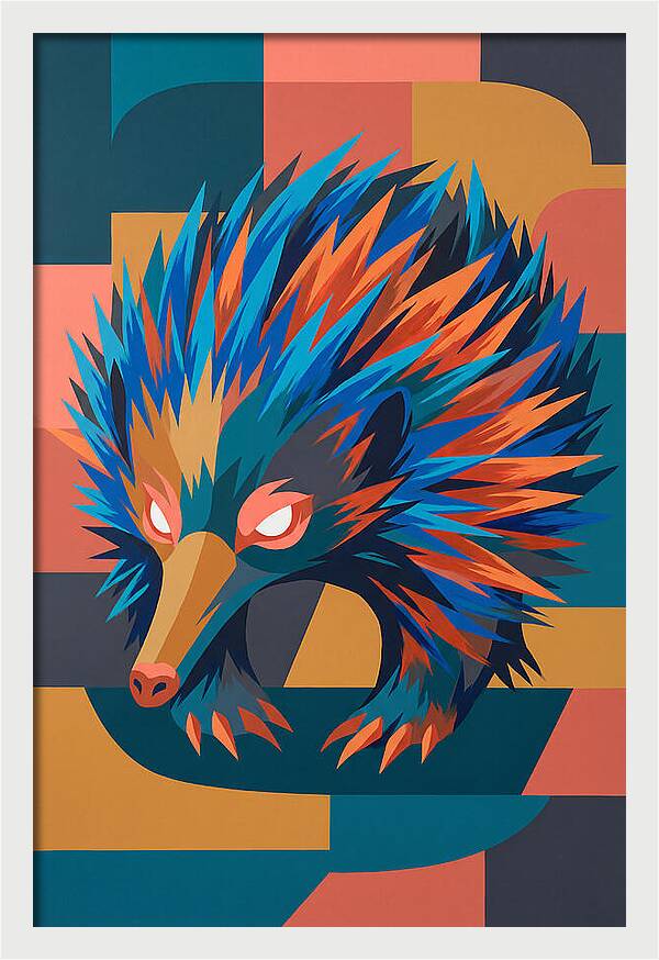 Echidna In Vibrant Colors