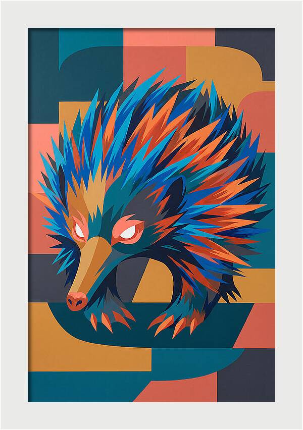 Echidna In Vibrant Colors
