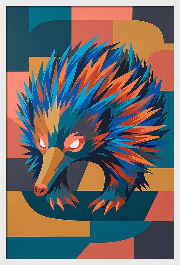 Echidna In Vibrant Colors