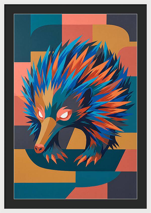 Echidna In Vibrant Colors