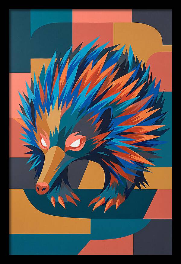 Echidna In Vibrant Colors