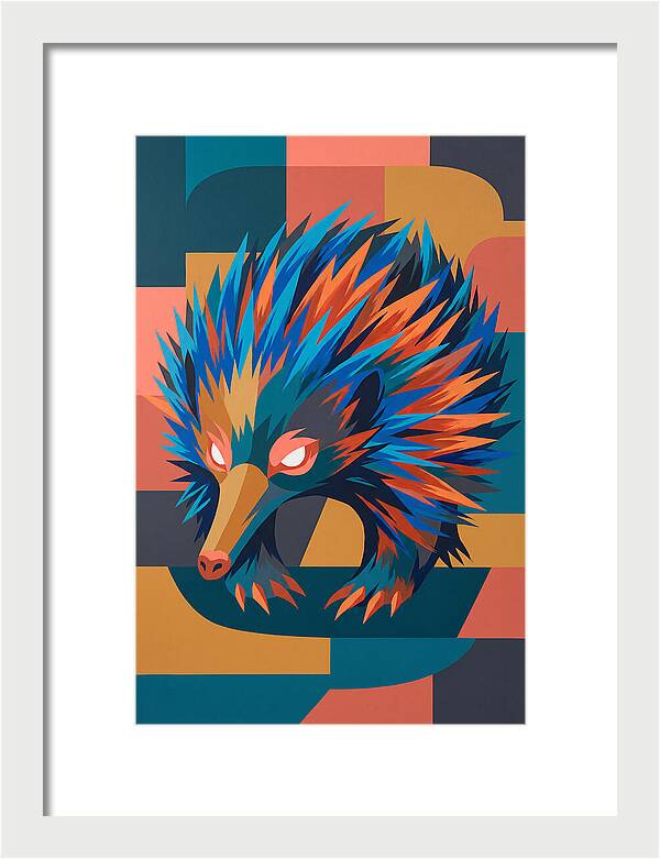 Echidna In Vibrant Colors