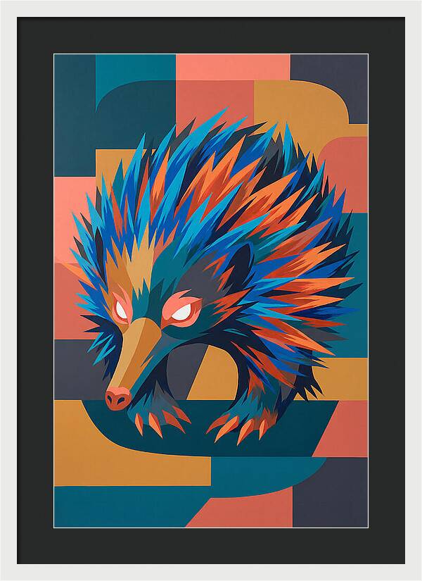 Echidna In Vibrant Colors
