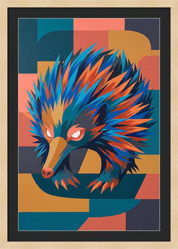 Echidna In Vibrant Colors