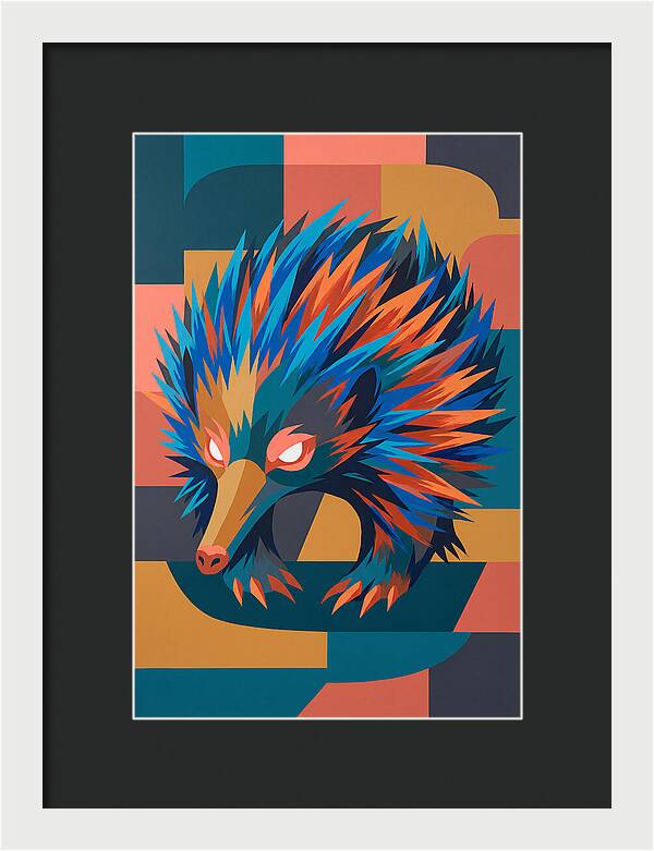 Echidna In Vibrant Colors