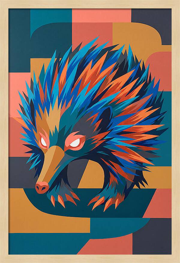 Echidna In Vibrant Colors