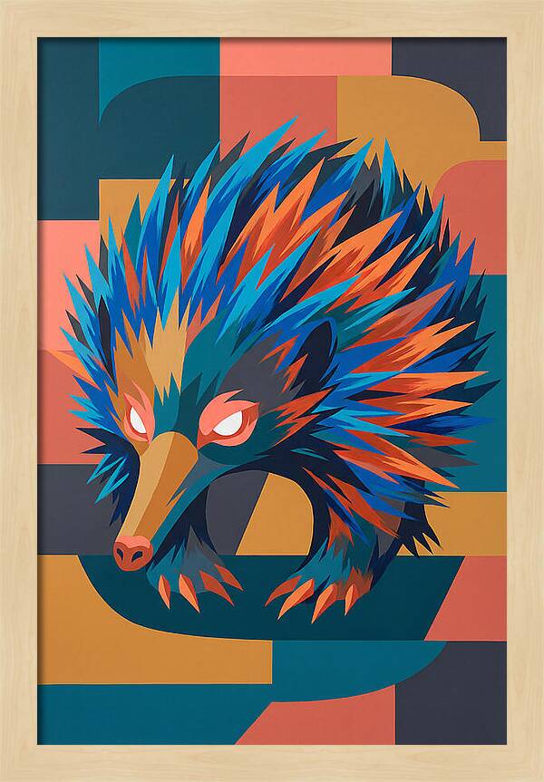 Echidna In Vibrant Colors