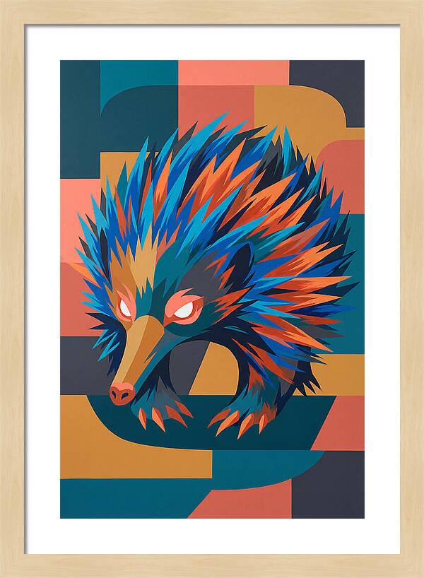Echidna In Vibrant Colors