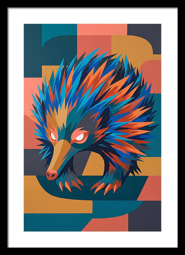 Echidna In Vibrant Colors
