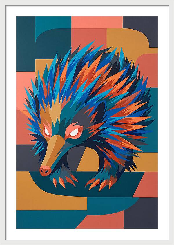 Echidna In Vibrant Colors