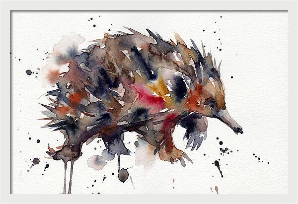 Echidna In Watercolor Splendor