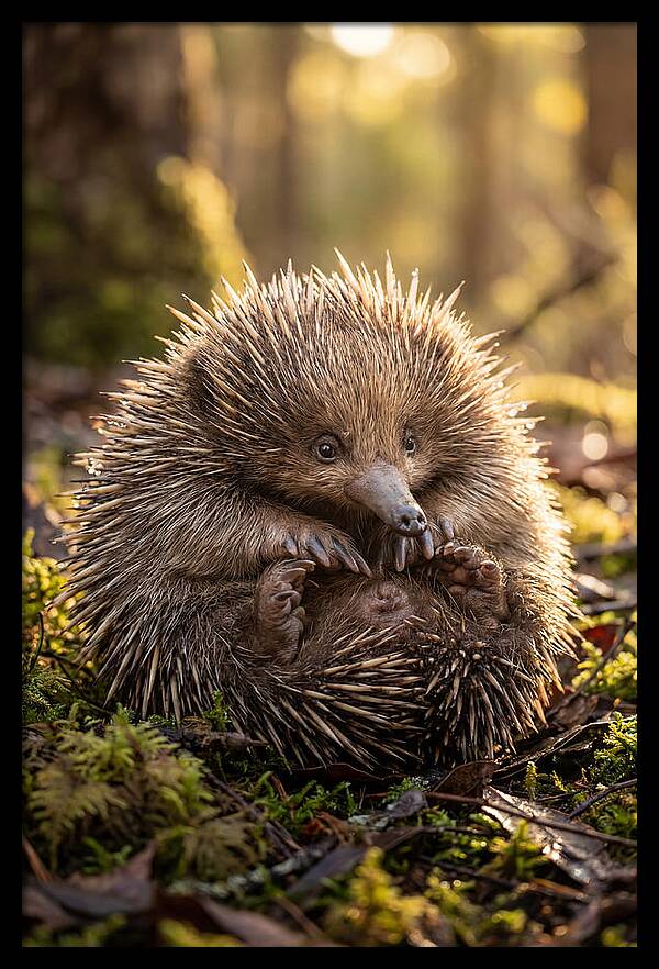 Echidna Puggle In Nature