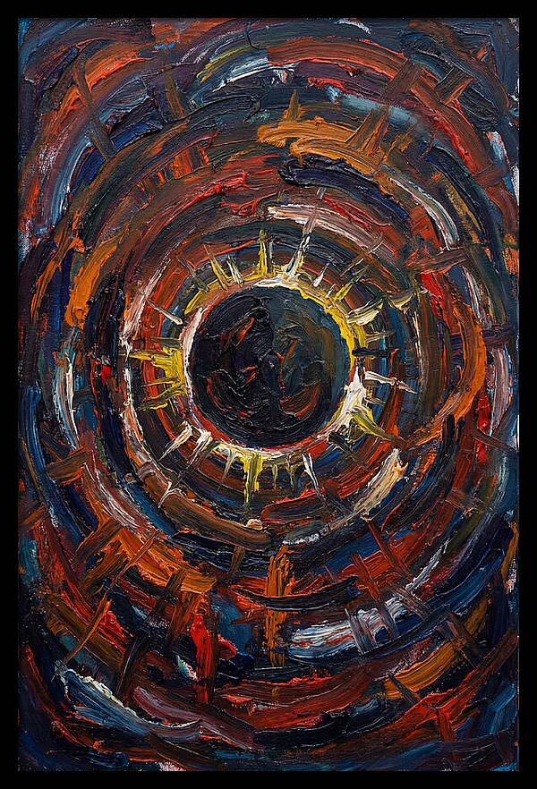 Eclipse In Vibrant Swirls