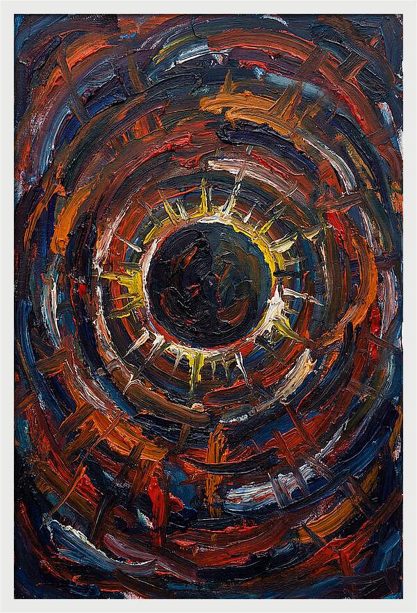 Eclipse In Vibrant Swirls