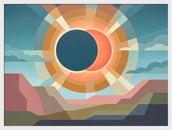 Eclipse Over Desert Landscape
