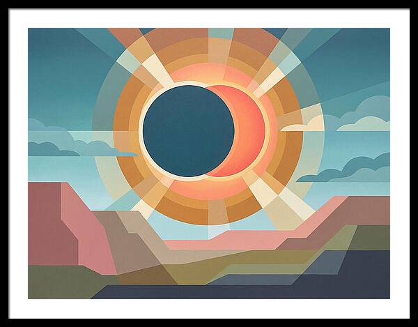 Eclipse Over Desert Landscape