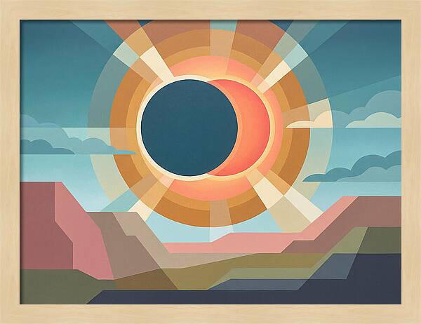 Eclipse Over Desert Landscape