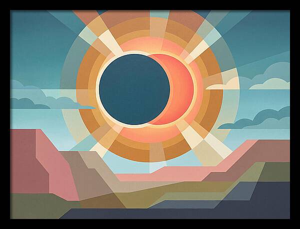 Eclipse Over Desert Landscape